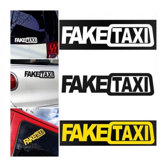 sticker auto faketaxi sign