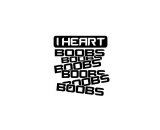 sticker i heart boobs