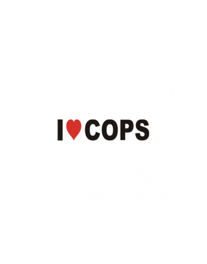 sticker i love cops