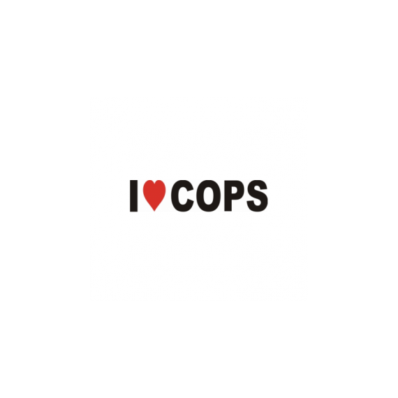 sticker i love cops