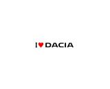 sticker i love dacia