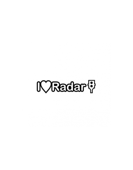 sticker i love radar