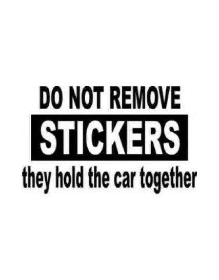stickere auto do not remove stickers