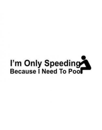 stickere auto i am only speeding